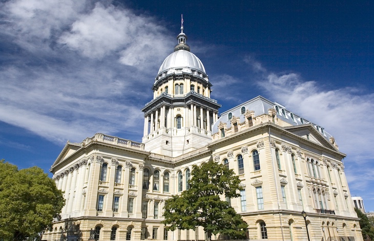 The Illinois State Capitol building in Springfield, Illinois.